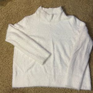 Fuzzy white loft sweater